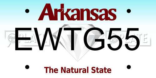 EWTG55 Arkansas License Plate