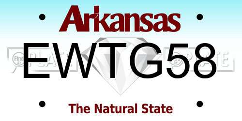 EWTG58 Arkansas License Plate