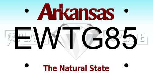 EWTG85 Arkansas License Plate