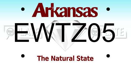 EWTZ05 Arkansas License Plate