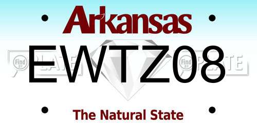 EWTZ08 Arkansas License Plate
