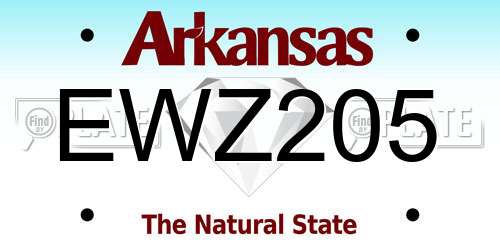 EWZ205 Arkansas License Plate