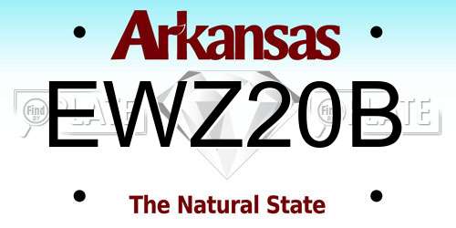EWZ20B Arkansas License Plate