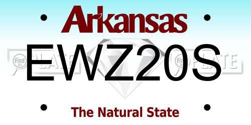 EWZ20S Arkansas License Plate