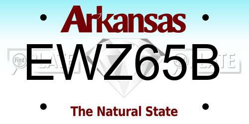 EWZ65B Arkansas License Plate
