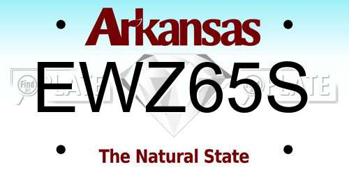 EWZ65S Arkansas License Plate