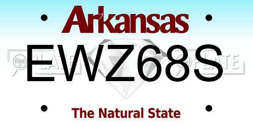 EWZ68S Arkansas License Plate