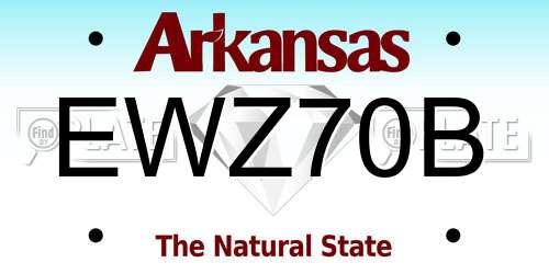 EWZ70B Arkansas License Plate