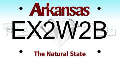 EX2W2B Arkansas License Plate