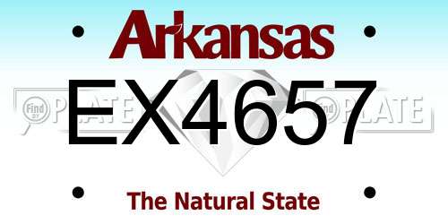 EX4657 Arkansas License Plate