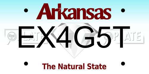 EX4G5T Arkansas License Plate