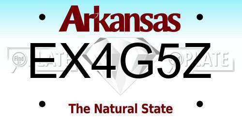 EX4G5Z Arkansas License Plate