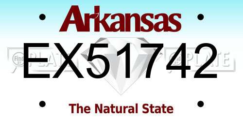 EX51742 Arkansas License Plate