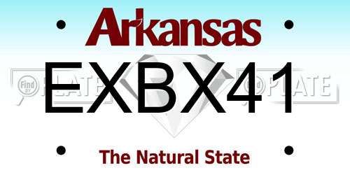 EXBX41 Arkansas License Plate