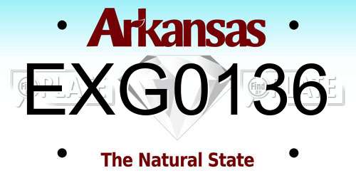 EXG0136 Arkansas License Plate