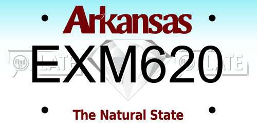 EXM620 Arkansas License Plate
