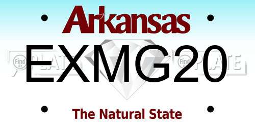 EXMG20 Arkansas License Plate