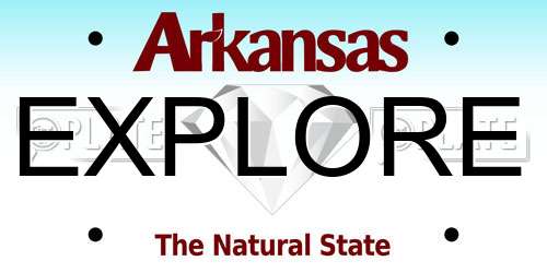 EXPLORE Arkansas License Plate