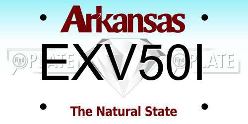 EXV50I Arkansas License Plate