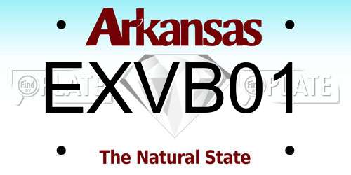 EXVB01 Arkansas License Plate