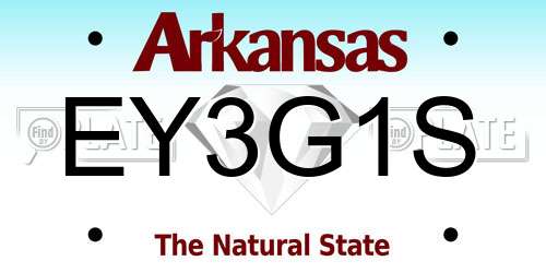 EY3G1S Arkansas License Plate