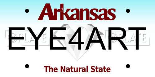 EYE4ART Arkansas License Plate