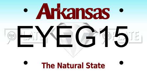 EYEG15 Arkansas License Plate