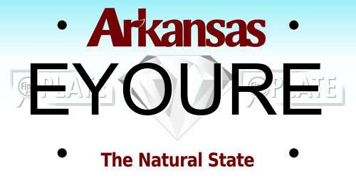 EYOURE Arkansas License Plate