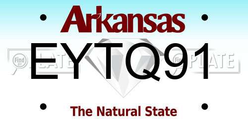 EYTQ91 Arkansas License Plate