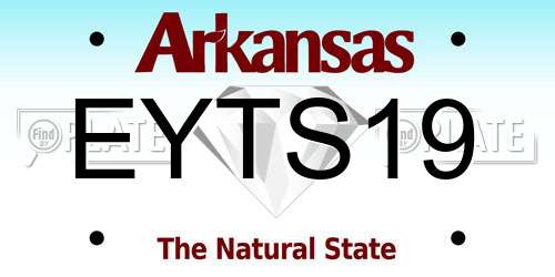 EYTS19 Arkansas License Plate