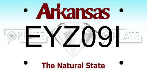 EYZ09I Arkansas License Plate