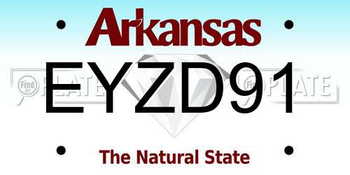 EYZD91 Arkansas License Plate
