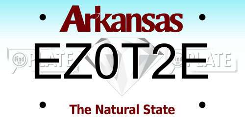 EZ0T2E Arkansas License Plate