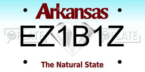 EZ1B1Z Arkansas License Plate