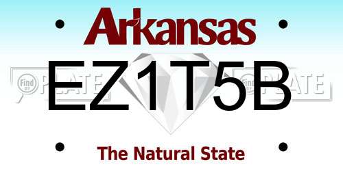 EZ1T5B Arkansas License Plate