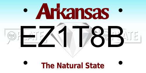 EZ1T8B Arkansas License Plate