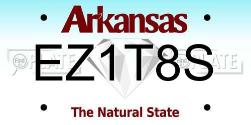 EZ1T8S Arkansas License Plate