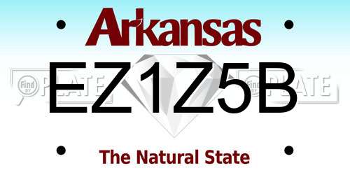 EZ1Z5B Arkansas License Plate