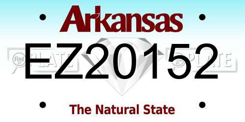 EZ20152 Arkansas License Plate