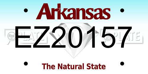 EZ20157 Arkansas License Plate