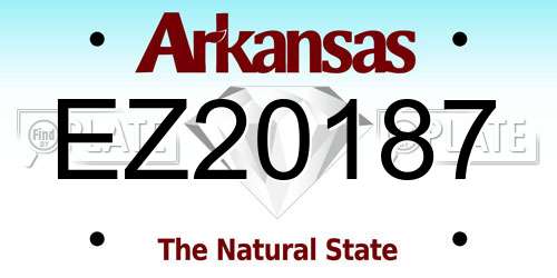 EZ20187 Arkansas License Plate