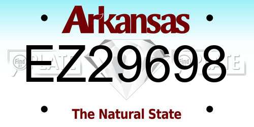 EZ29698 Arkansas License Plate