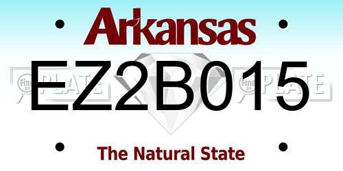 EZ2B015 Arkansas License Plate