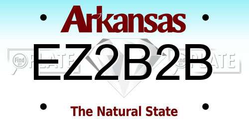 EZ2B2B Arkansas License Plate