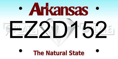 EZ2D152 Arkansas License Plate