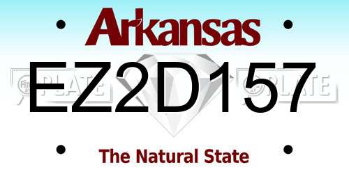 EZ2D157 Arkansas License Plate