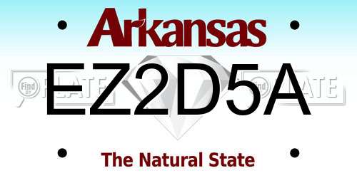 EZ2D5A Arkansas License Plate
