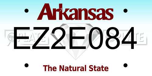 EZ2E084 Arkansas License Plate