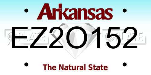 EZ2O152 Arkansas License Plate