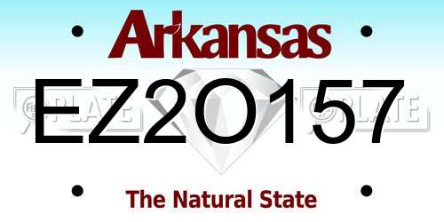 EZ2O157 Arkansas License Plate